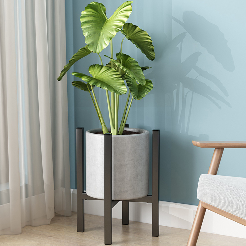 Indoor gardening flower pot rack floor-standing iron flower pot rack modern simple cross multi-layer retractable flower rack