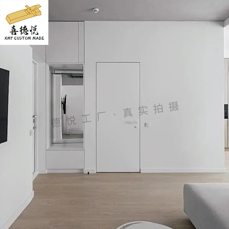 Manufacturers Can Order Invisible Doors, Tv Background Walls, Living Room Integrated Bedroom Wooden Doors, Frameless Doors, Bathroom Concealed Doors