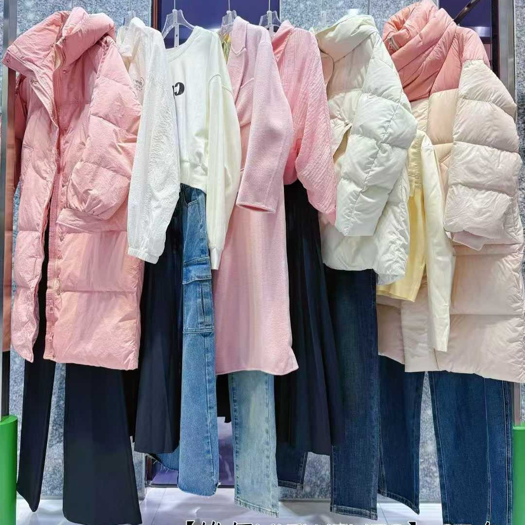 维伊25冬时尚酷帅加厚羽绒服外套连衣裙衬衫品牌撤柜女装折扣批发