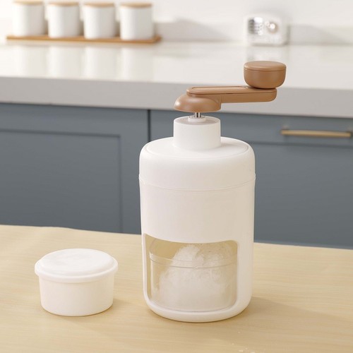 Household mini shaved ice machine, small manual ice crusher, hand-cranked smoothie, ice-breaking tool, continuous smoothie ice maker