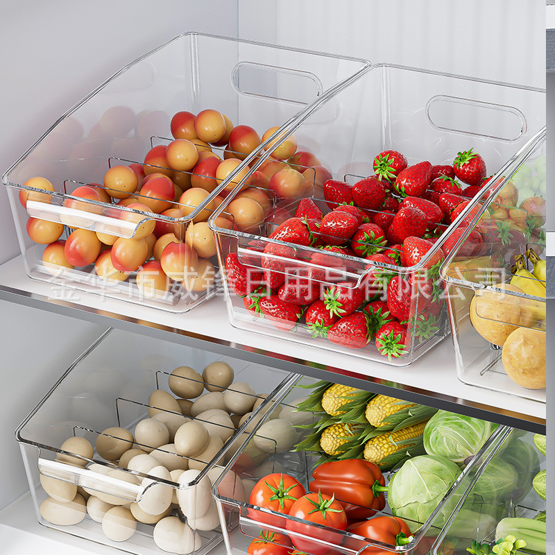 冰箱收纳盒家用厨房抽屉式鸡蛋收纳专用食品级透明塑料水果保鲜盒|undefined