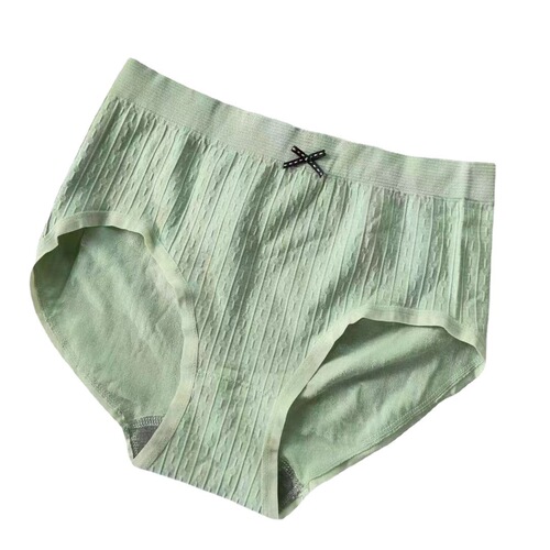 Fashionable high-quality women's underwear women's spring seamless bow Japanese mid-waist girl's boxed graphene briefs