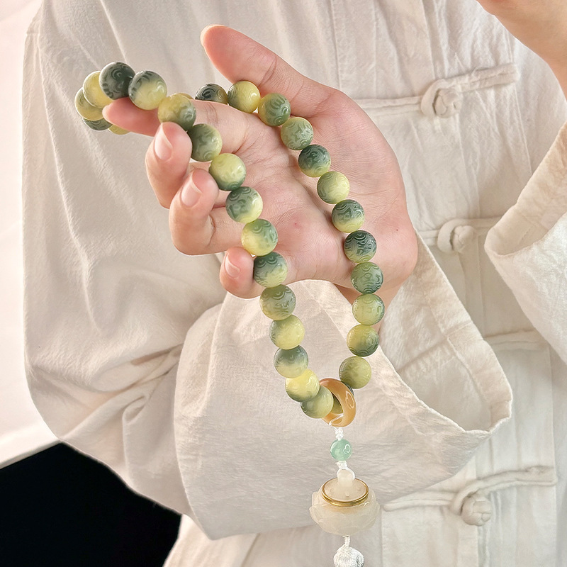 리틀 라임 [라이트 이] 6자 만트라 핸드헬드 태슬 스타일