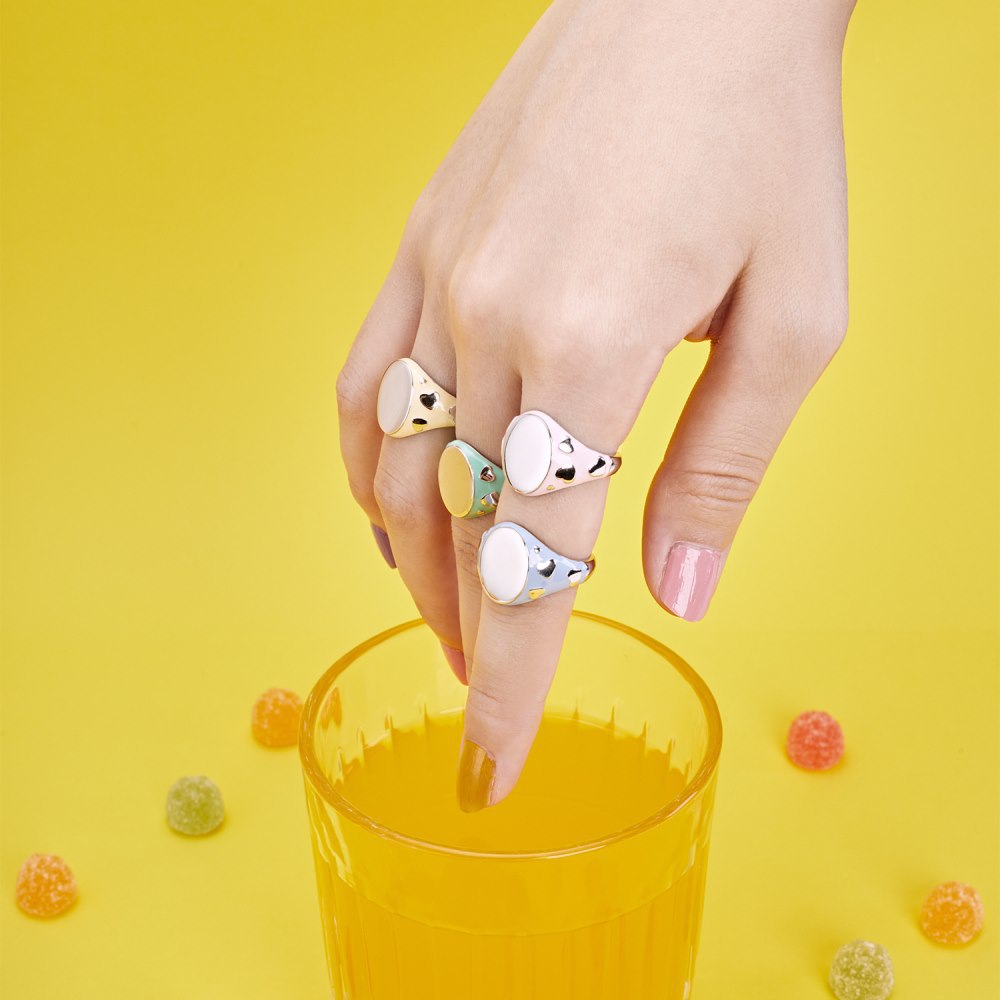 Fashion Heart Shape Sterling Silver Plating Rings