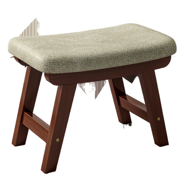 Taburete de madera maciza para el hogar sala de estar taburete bajo adulto creativo sólido banco pequeño generación simple sofá taburete de cambio de zapatos de celebridad de Internet