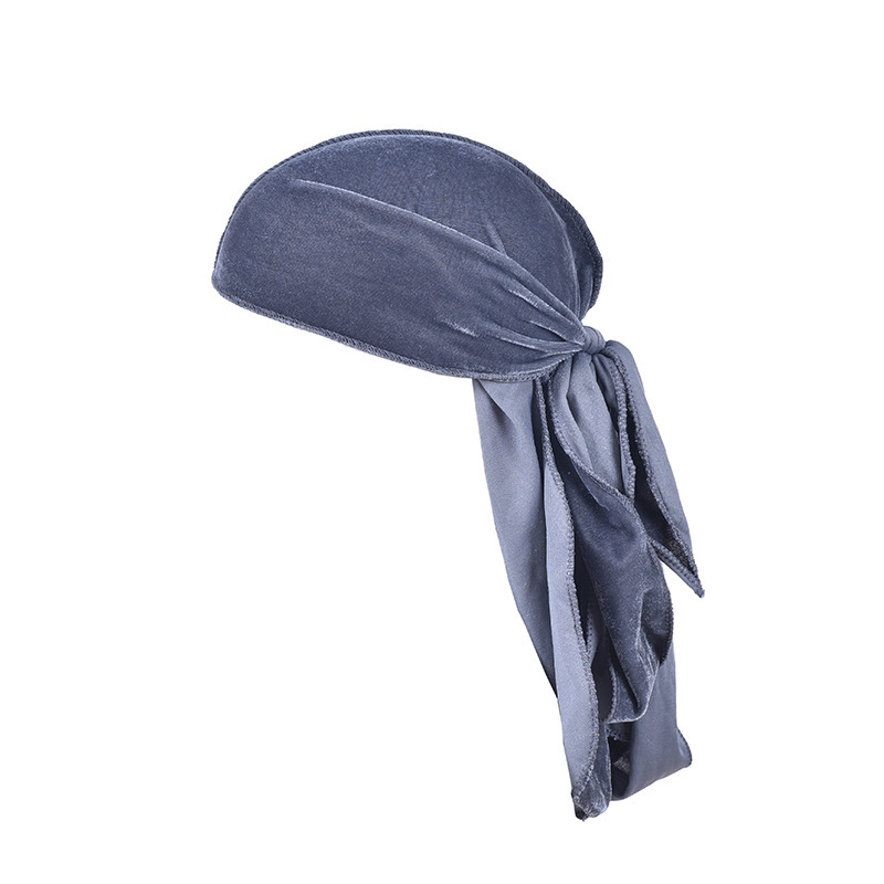 Transfronterizos hijab pirata de Halloween terciopelo de cola larga damas europeas y estadounidenses hijab de Halloween peluquería sombrero hijab