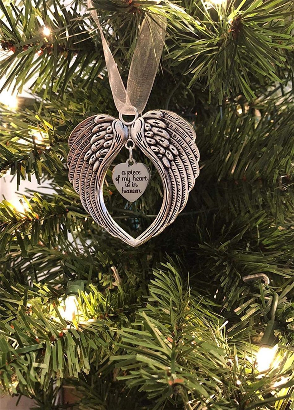Christmas Simple Style Angel Wings Alloy Holiday Hanging Ornaments display picture 2