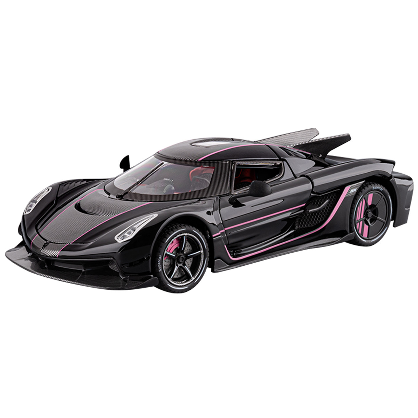 1: 24 Koenigsegg coche deportivo aleación modelo de coche adornos juguetes para niños modelo de simulación de luces al por mayor