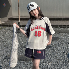 女童网红炸街套装2025夏季儿童运动夏装中大童女装酷帅时髦洋气潮