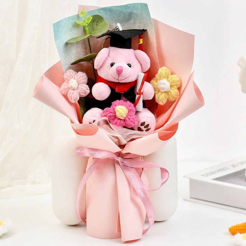 Flor de lana tejida a mano ramo de flores de girasoles flores de punto flor de simulación comercio exterior transfronterizo amazona