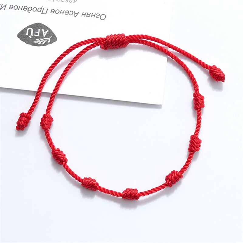 Amazon Cross-border Explosions 7-knot Lucky Bracelet Simple Personality Hand-woven Adjustable Couple Friendship Hand Rope