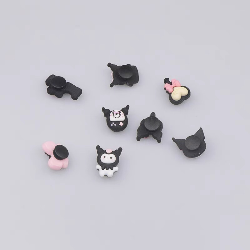 Caricatura Sanrio Koolomi Diy accesorios de resina zapatos flor esmerizado Koolomi Crocs agujero zapatos accesorios flores