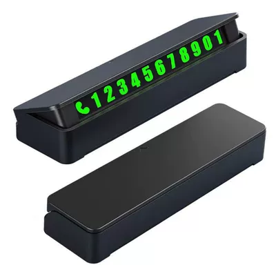 High-end car accessory for temporary Nömrəli dayanma kartı - black-fireproof-and-sunproof-panelhidden-4-digit-code