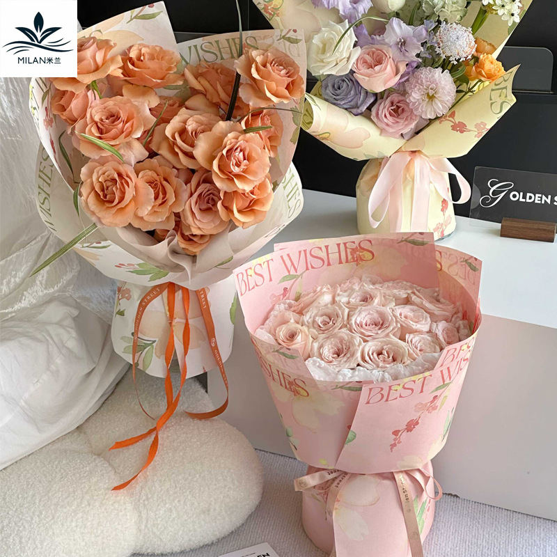 七夕情人节花恋系列风华艺术纸花艺鲜花包装纸防水油画包花纸材料