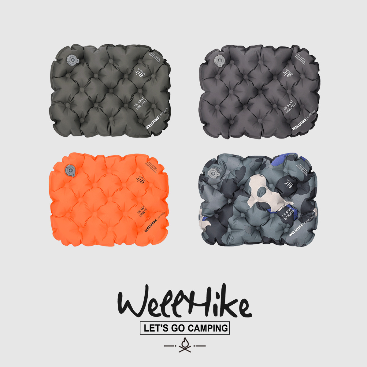 Wellhike Lightweight Inflatable Cushion for Outdoor Hiking, Lightweight 80g Portable Thermal Insulation and Moisture-Proof Pillow, Waist-Protecting Floor Mat