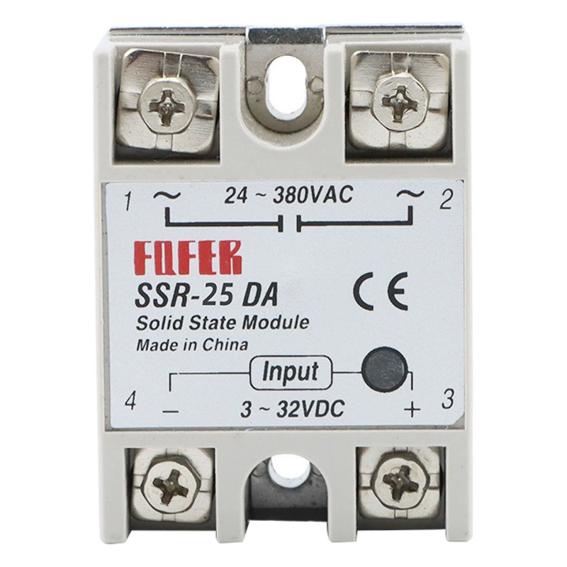 Реле твердотельное SSR-10DA-100DA, герметичное, однофазное, управляемое постоянным током, нормально открытого типа, для управления переменным током