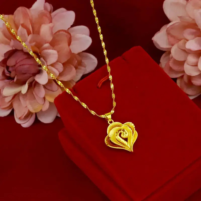 Cloud-Pattern Rose Flower Necklace for Women, Pendant Gift for Mom, High-End Wedding Accessory, Car Decoration