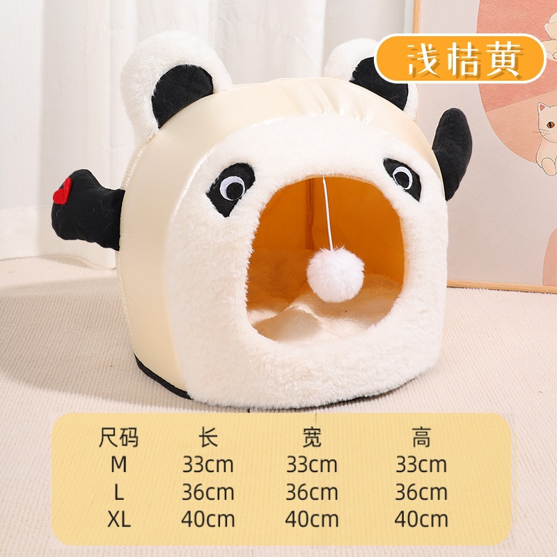 Nido para gatos Four Seasons Universal Cat House Nido para mascotas Desmontable y lavable Semi-cerrado invierno cálido Red de Internet Casa para gatos Cama para gatos