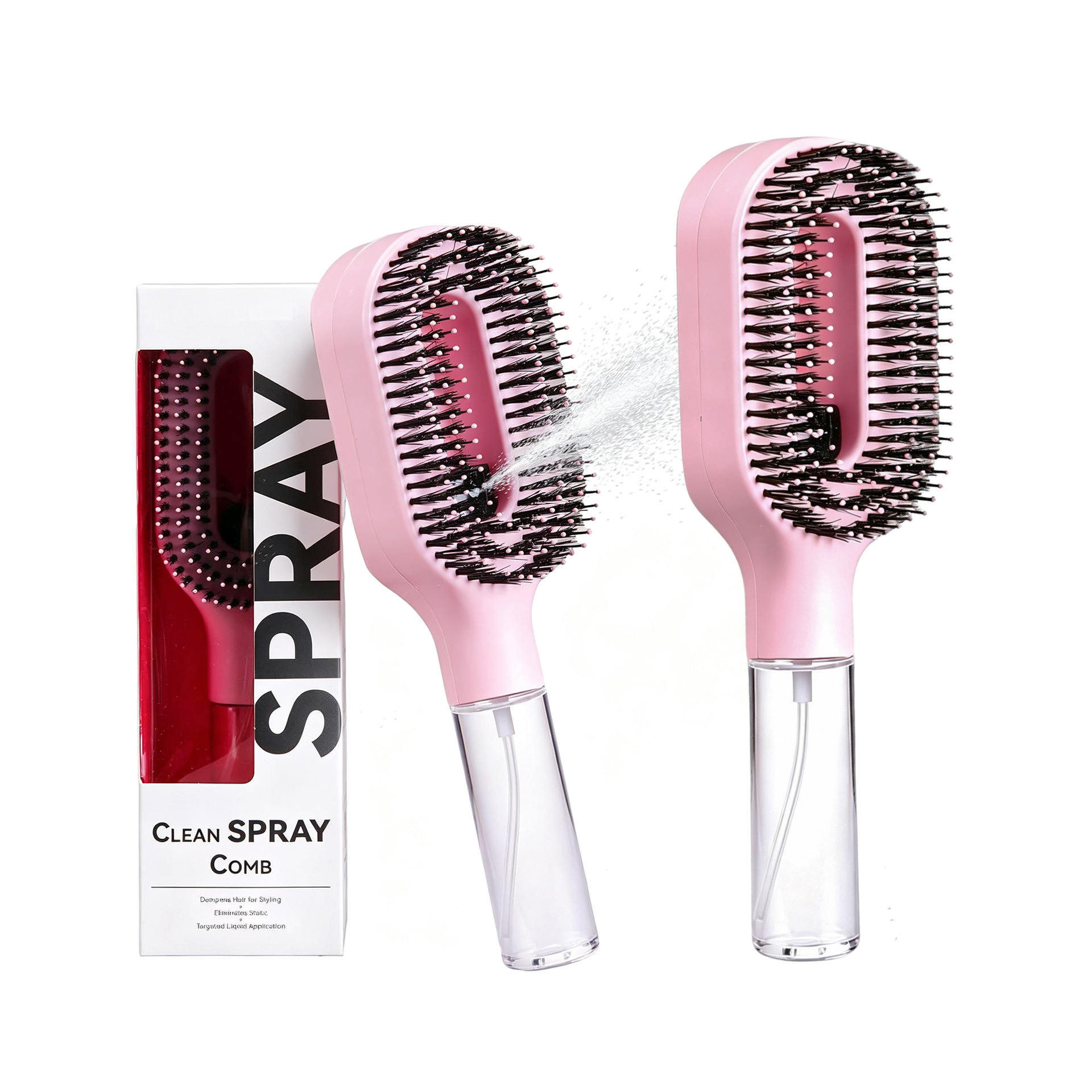 Comercio exterior transfronterizo venta caliente StyraHair pulverización de agua multifuncional pein de pulverización de cabello sincrónico pein de masaje antipiloto estático pein de masaje