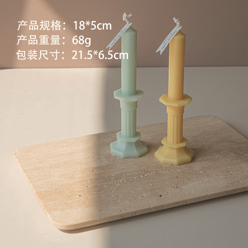 Venta caliente candelabro de simulación en forma de vela vela de aromaterapia Adornos decorativos avanzados Inicio Pilar romano Candelabro