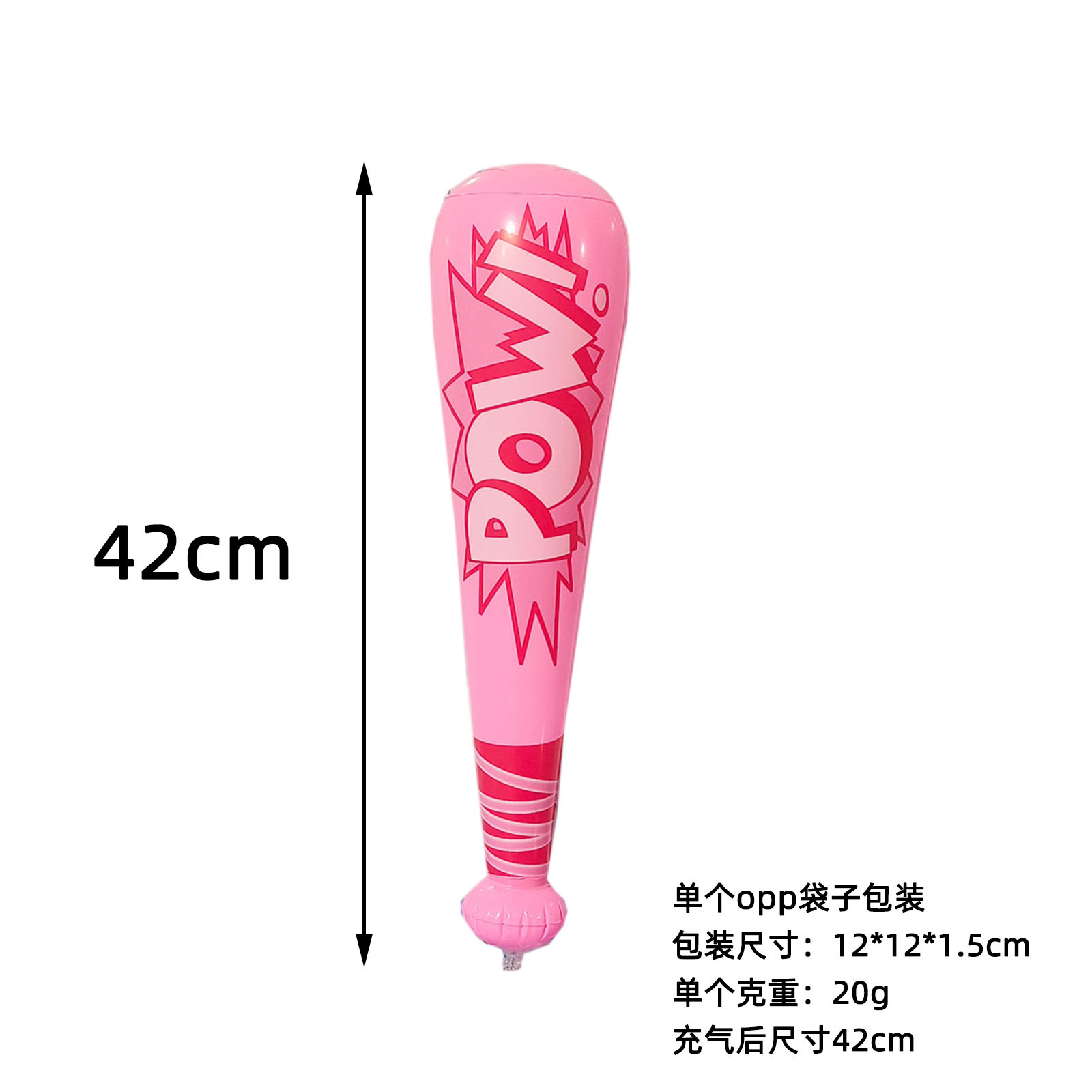 Bate de béisbol pequeño de 42cm rosa