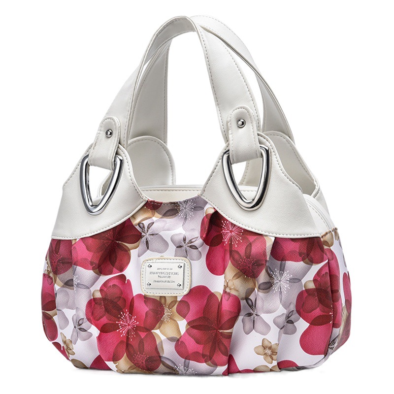 Bolsos de mujer transfronterizos: Nuevo bolso de mujer estampado de moda 2025, bolso de mano de cuero suave, gran capacidad, bolso para mamá de mediana edad