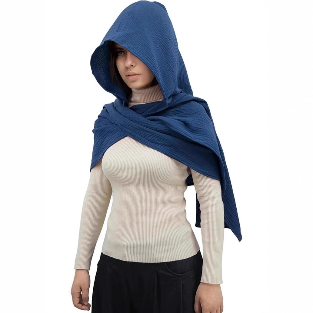 Средневековая льняная хлопковая многофункциональная шаль с капюшоном, мужская и женская модная шаль, шарф с капюшоном, ретро-готическая одежда