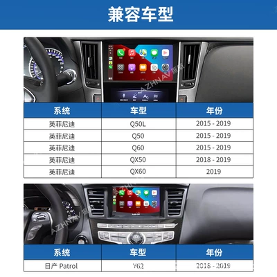 Compatible with Infiniti, Simsiz CarPlay və Android Auto