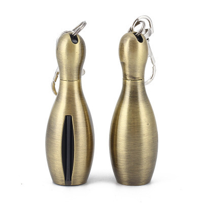 HY633 bowling oil machine blister match outdoor waterproof metal personalized lighter manufacturer wholesale
