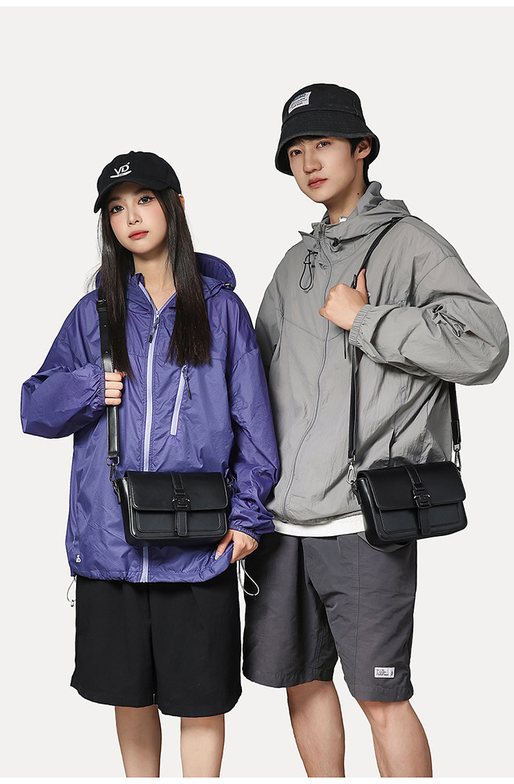 Borsa a tracolla da uomo in stile Sling Bag, design di nicchia, alta qualità estetica, piccola borsa quadrata, trendy e_voghion.com