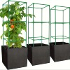 Tomato Cages with Grow Bags 3 Packs 47 x 16 x 16 Inch