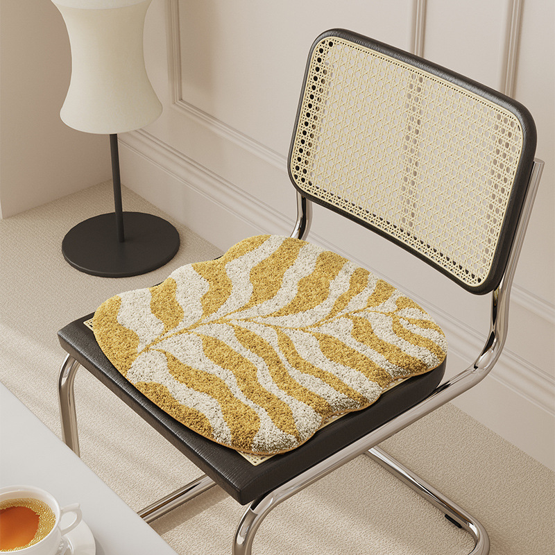 Cojín de silla engrosada en forma de herradura cojín de silla de felpa de oficina sofá cojín de silla de comedor cojín de taburete de otoño e invierno cojín de tope