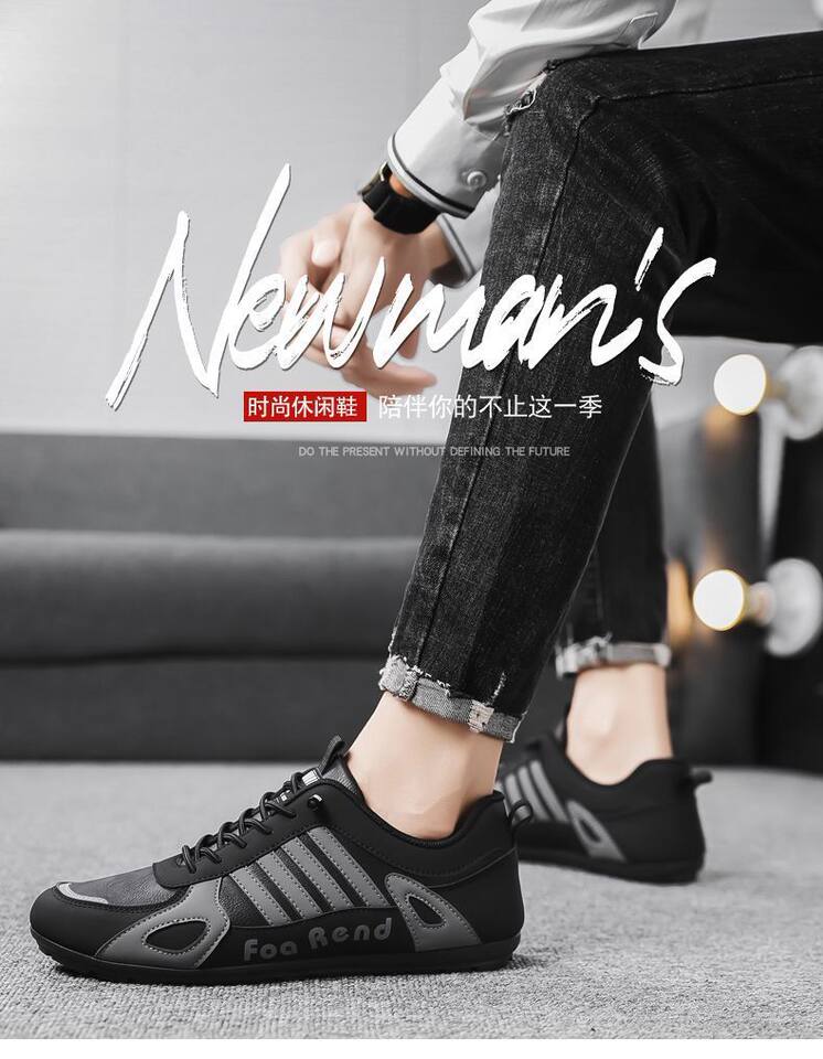 Giày lười nam da tổng hợp cổ thấp, đế cao su chống trơn trượt, thoáng khí, kiểu mới — 3118 màu trắng, 3118 màu đen chi tiết 1