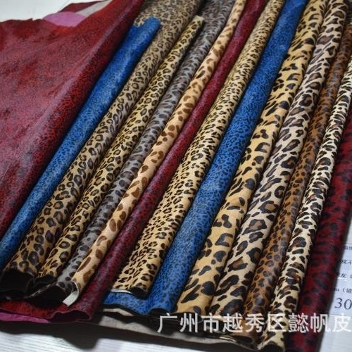 工厂直销现货印花马毛皮豹纹斑马纹皮毛花型颜色可定多款色系皮料