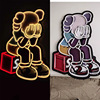 KAWS Cover the eye Doll The neon lights Luminous character Decorative lamp Cartoon comic Chaopai Trend element Light belt Pendant