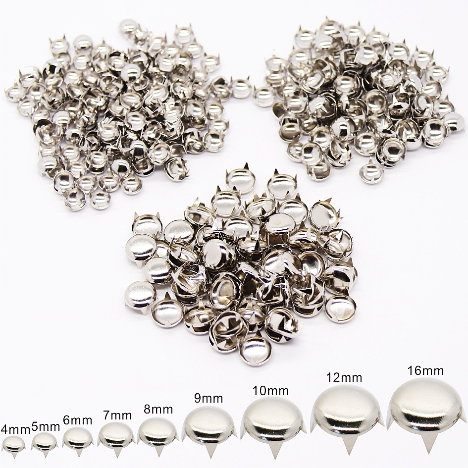 厂家直销铁质爪钉diy服饰鞋包四方爪珠蘑菇头圆头铆钉圆形四爪珠