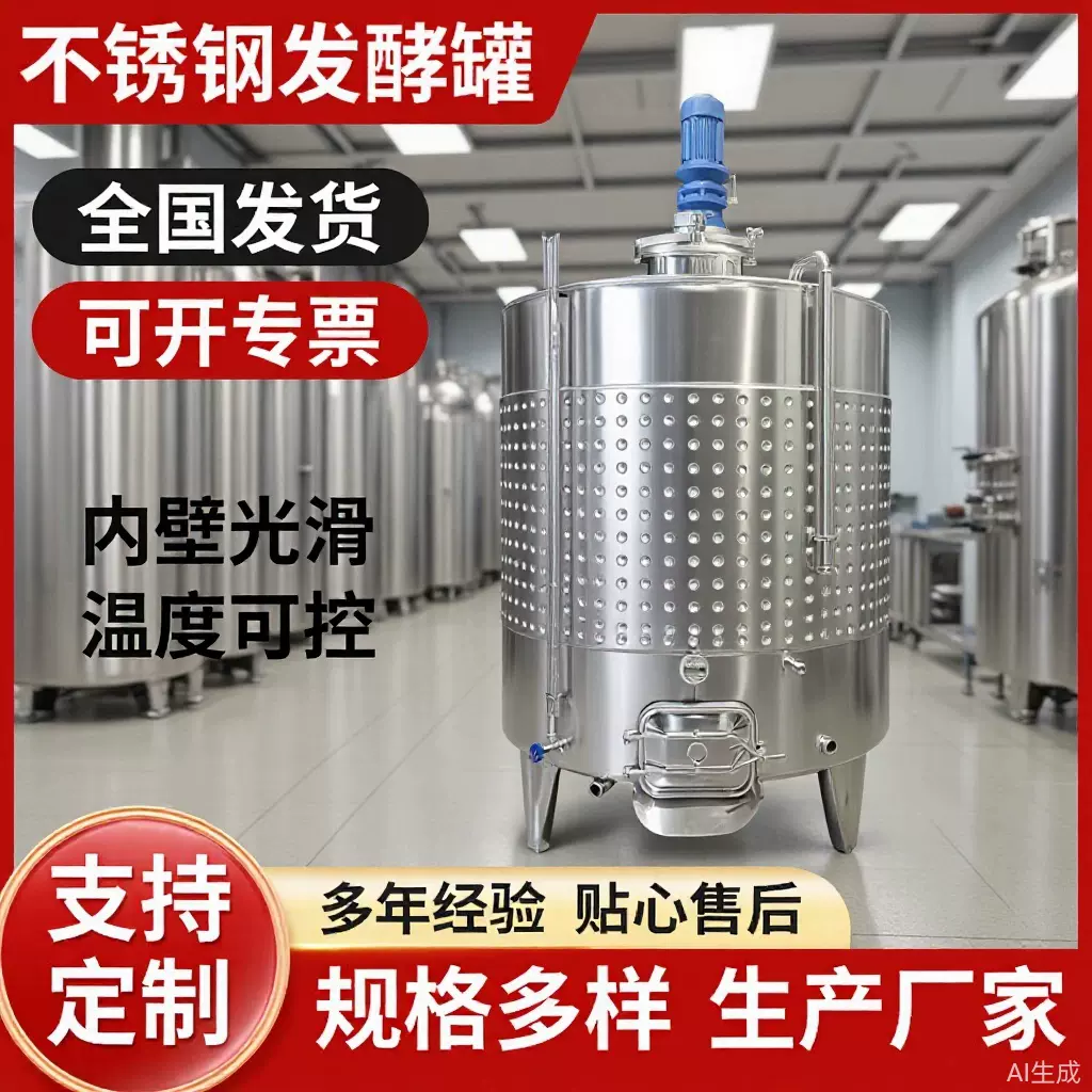 搅拌罐葡不锈钢发酵罐 果蔬发酵罐搅拌罐冷却罐乳化罐储罐