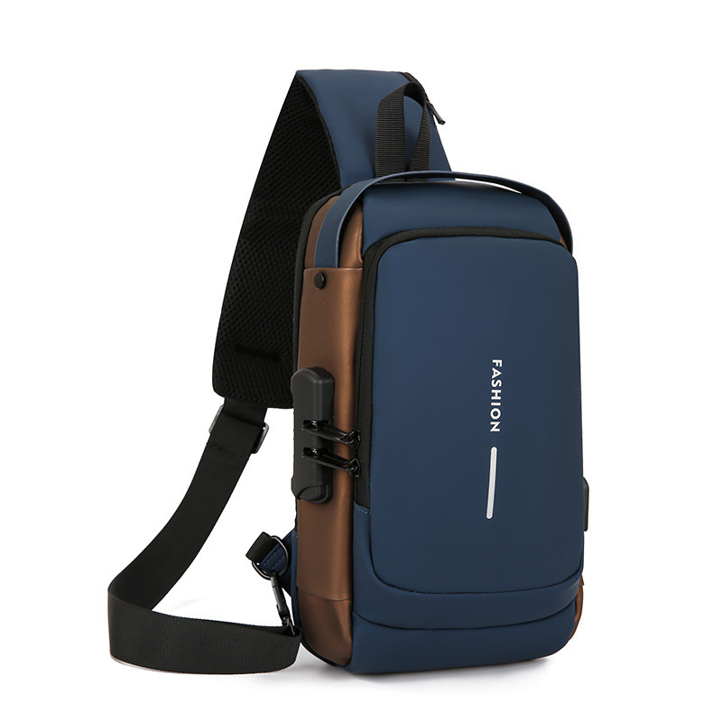 ウエストバッグ男性用ランニング高級感胸バッグファッションブランドの新型ショルダーバッグ通勤ビジネス男性用斜めタイプバッグ韓国系|undefined