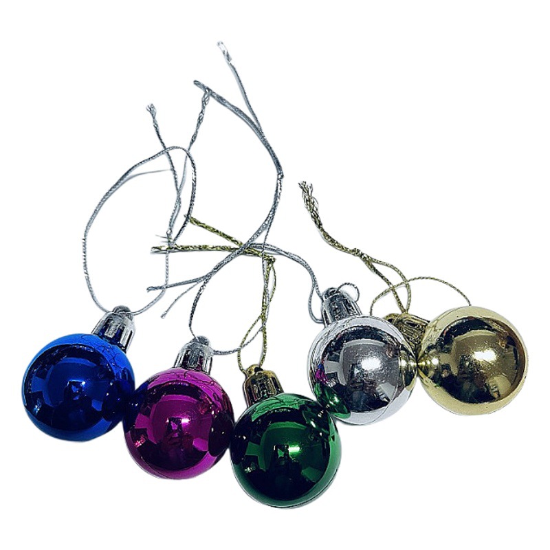 3cm galvanoplastia brillante BOLA DE Navidad 12 traje árbol de Navidad decoraciones Escuela Centro Comercial vacaciones atmósfera Decoración