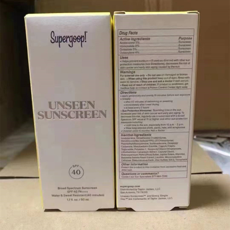 Supergoop Unseen 透明非感覚日焼け止め グロー ウォーター ブライトニング アイスクリーム 日焼け止め 50ml|undefined