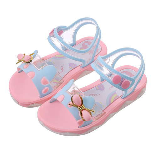女童凉鞋2022新款夏季公主时尚凉鞋学生防滑软底小女孩中童沙滩鞋