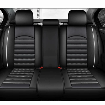 Covers, Summer Breathable Seat Cushions Suitable: Seat cushion, seat cover - black-and-white-rear-seat-cushion-backrest-no-wash-fully-enclosed-leather