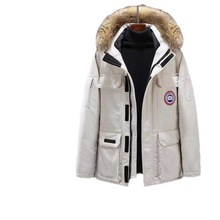 大鹅羽绒服男女情侣款2021新款加拿大鹅远征冬季连帽毛领工装外套
