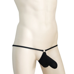 New Men's Elephant Decorative Triangle Pants Sexy Low-Waist Thin Belt Ice-Silk Elastic Underwear W302