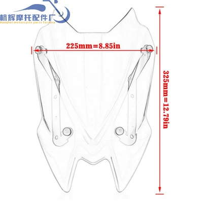 Black front windshield compatible Motorcycle front windshield