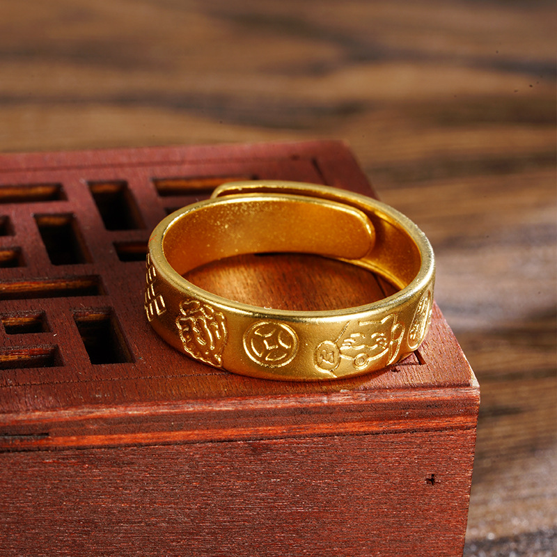 Vietnam Sha Jin Ji Yan Lotus cobre gato lindo anillo Yiwu accesorios fabricantes directamente para joyas de estilo chino