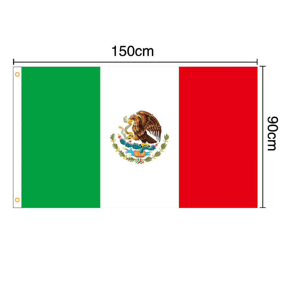 Bandera mexicana transfronteriza Amazonas atmósfera decoración de banderas de mano banderas de campo 26 Estados Unidos Canadá México Copa del Mundo