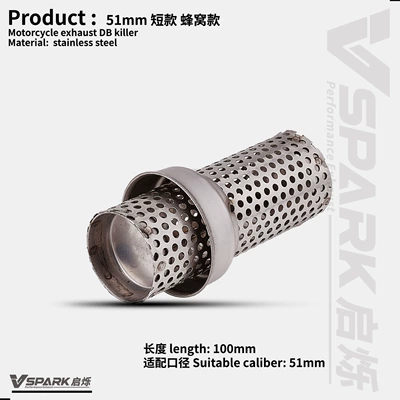 Motorcycle exhaust pipe, Motorcycle Accessories Modified Exhaust - style-22-51mm-short-honeycomb-silencer