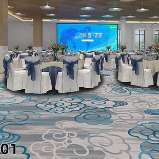 1000g Polyester Cut Velvet Printed Carpet Hotel Billiard Hall Cinema Banquet Hall Corridor Full Carpet Fireproof