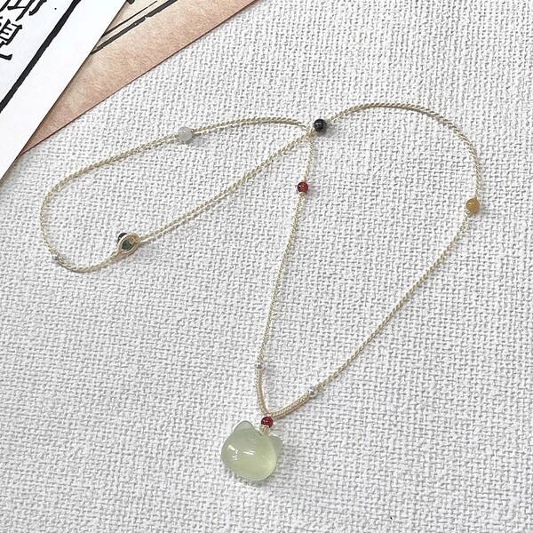 Cute woven universal necklace handmade